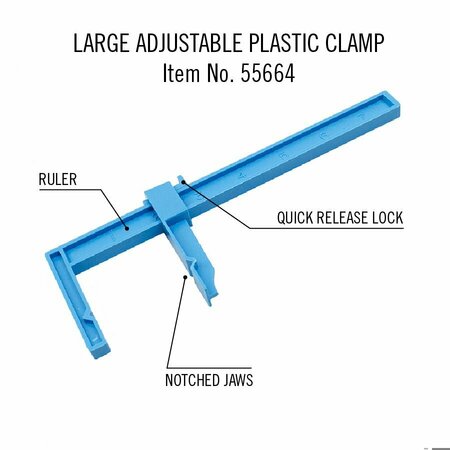 Excel Blades Large Adjustable Plastic Clamp 7 in., 2PK 55664IND